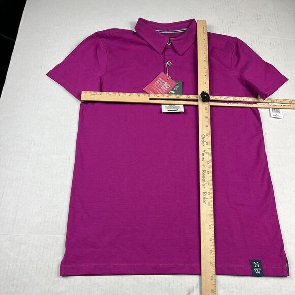 Nantucket Whaler Mens Polo Shirt Purple Short Sleeve Work Casual Top SMALL NEW - Picture 6 of 10